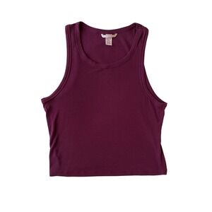 Victoria's Secret Ribbed Burgundy Ultra Soft Racerback Tank